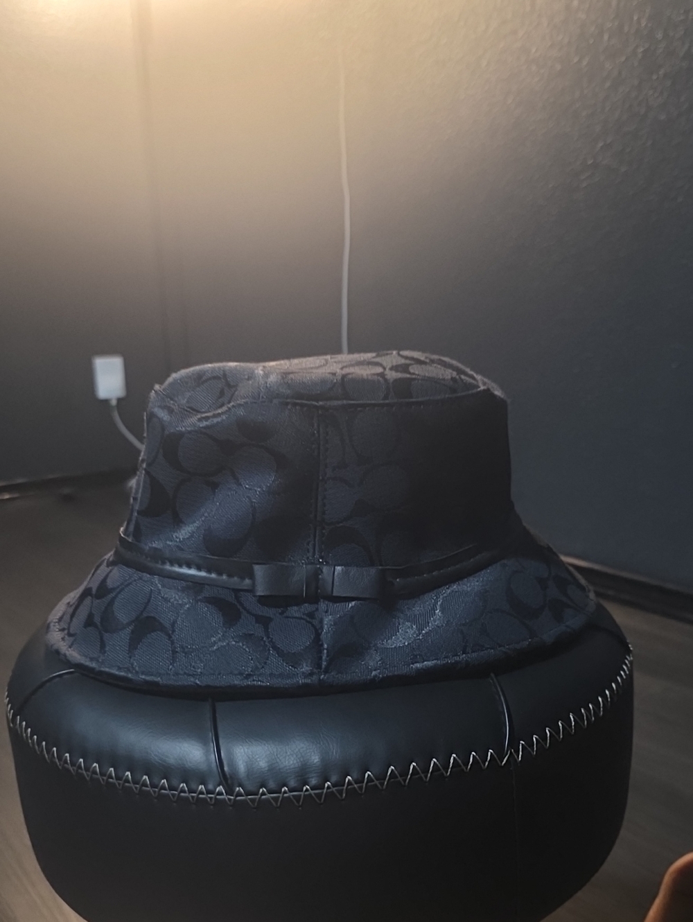 Coach Men's Signature Jacquard Bucket Hat in Black